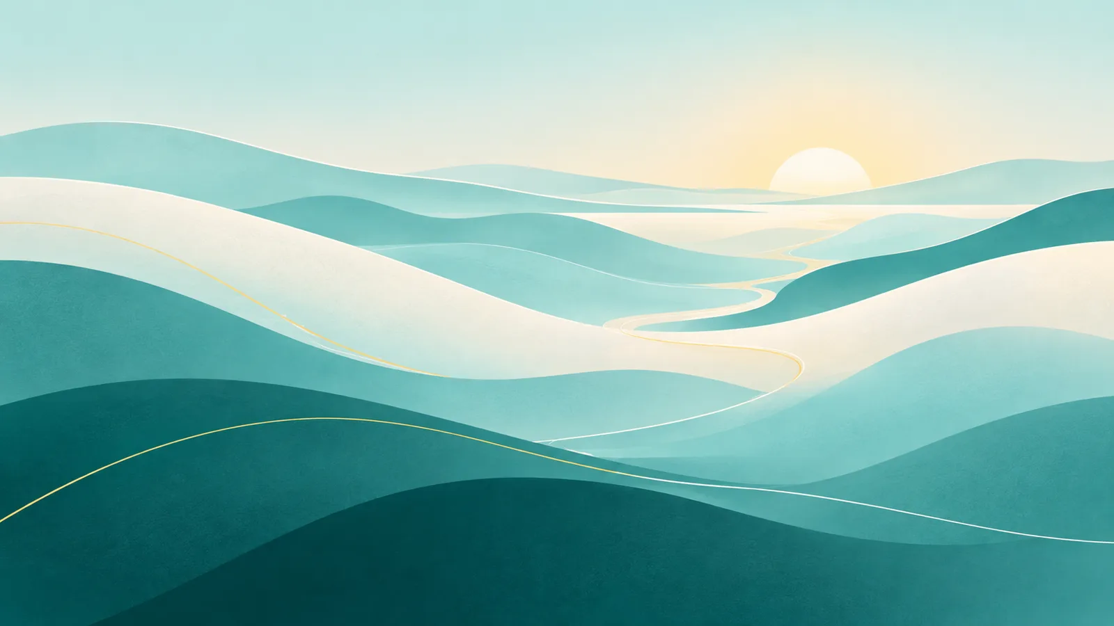 Abstract dunes under a low sun