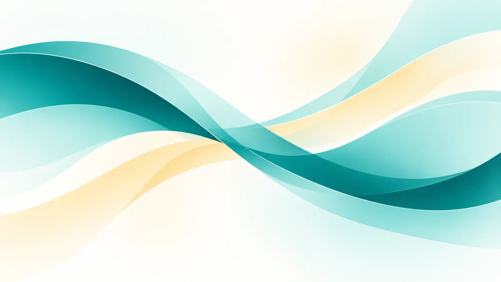 Abstract waves in teal and gold