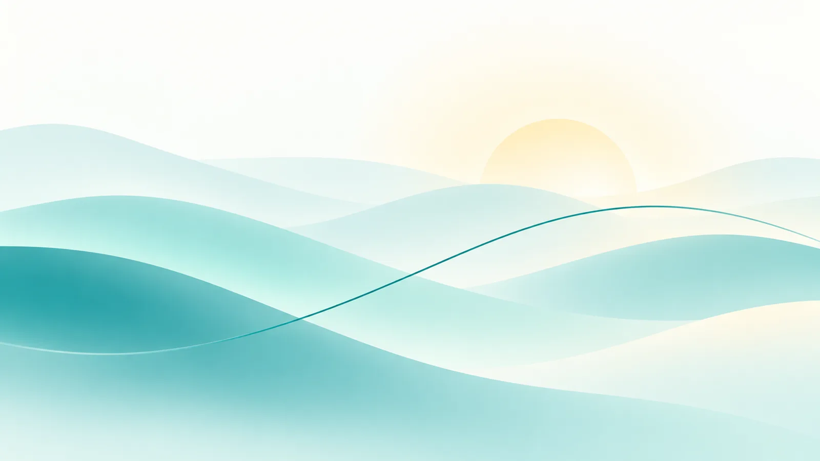 Abstract hills with one continuous line