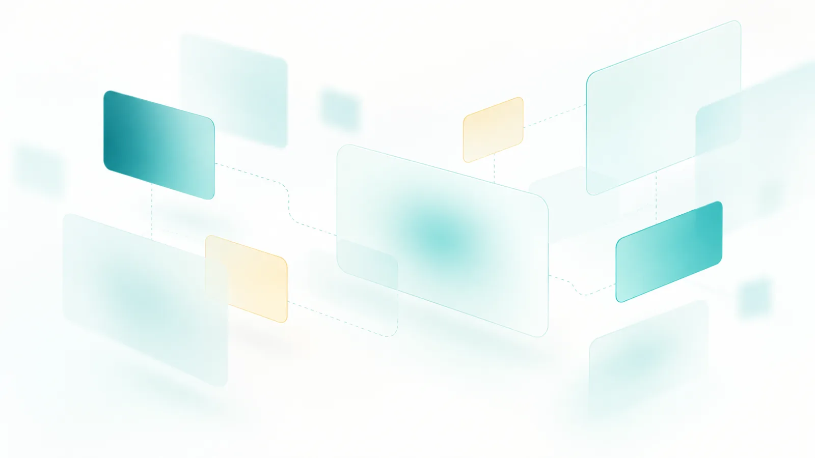 Abstract blurred tiles in teal