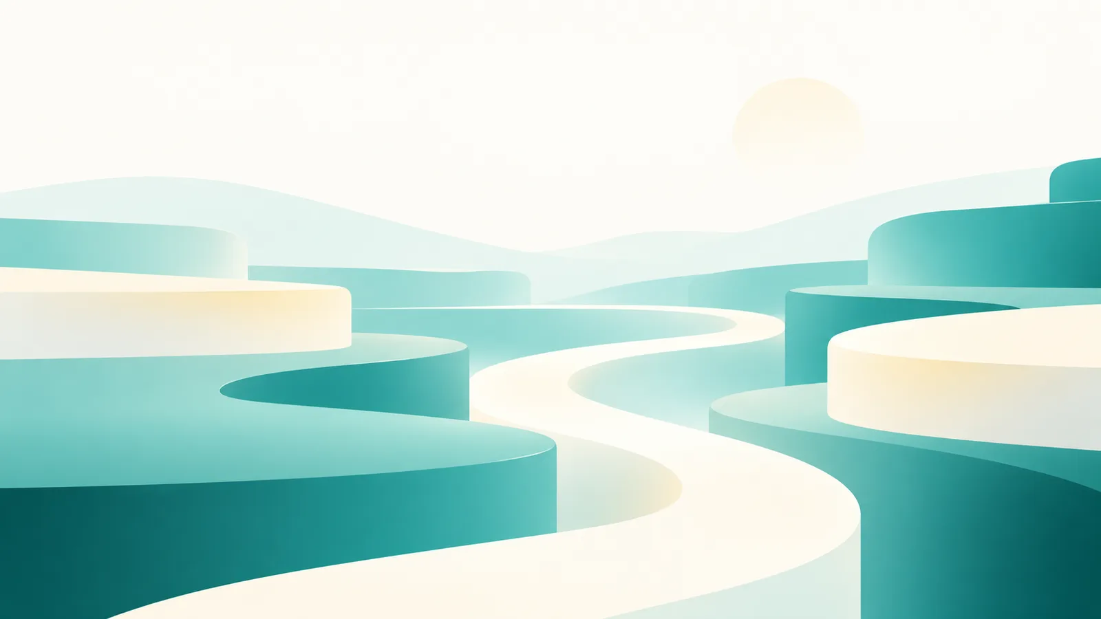 Abstract river through terraces