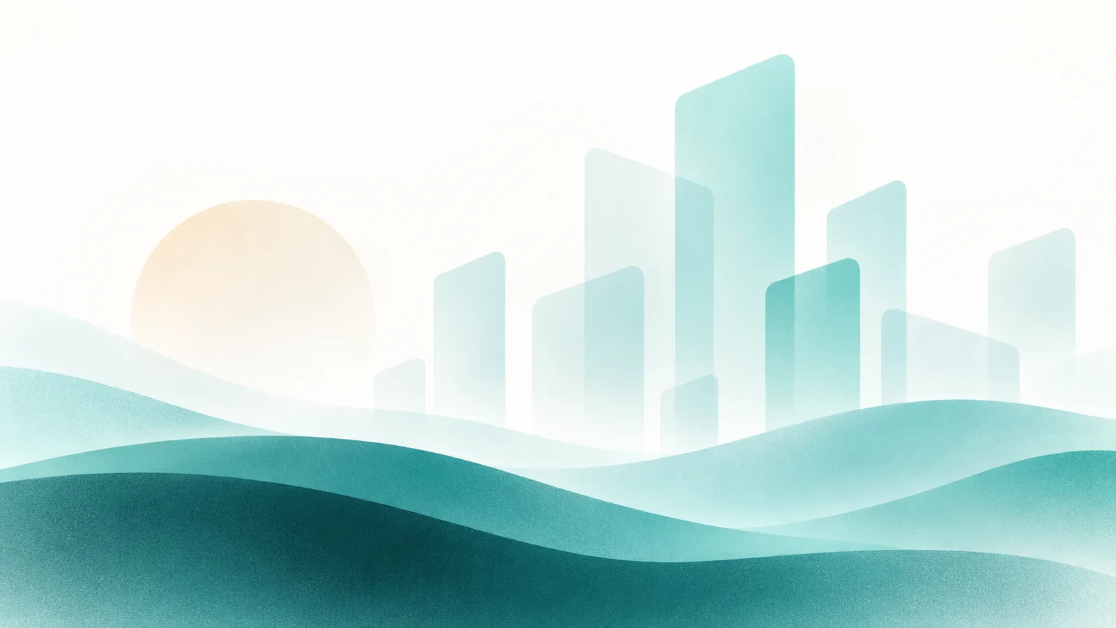Abstract skyline above hills