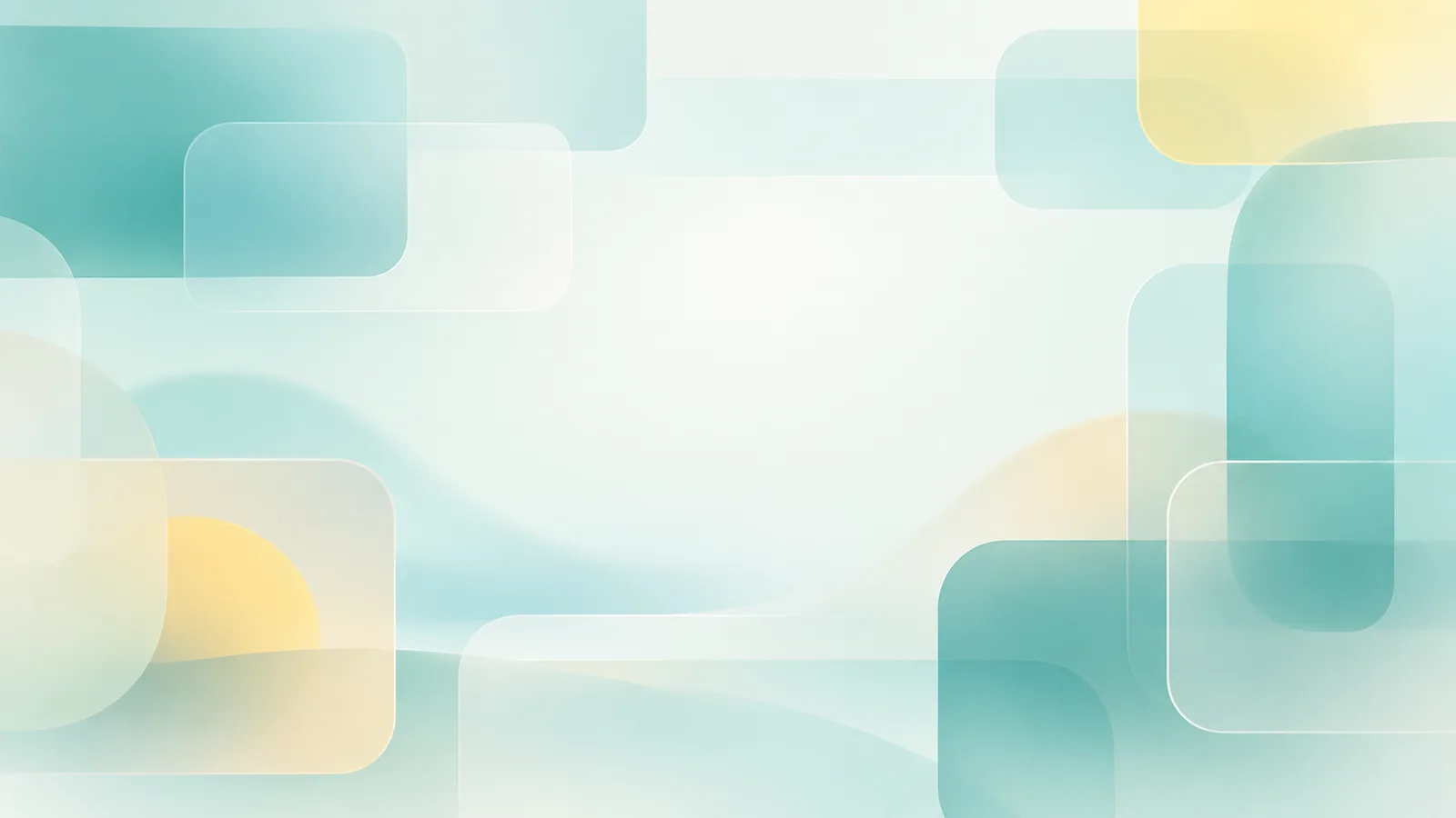 Abstract soft rectangles in teal and gold